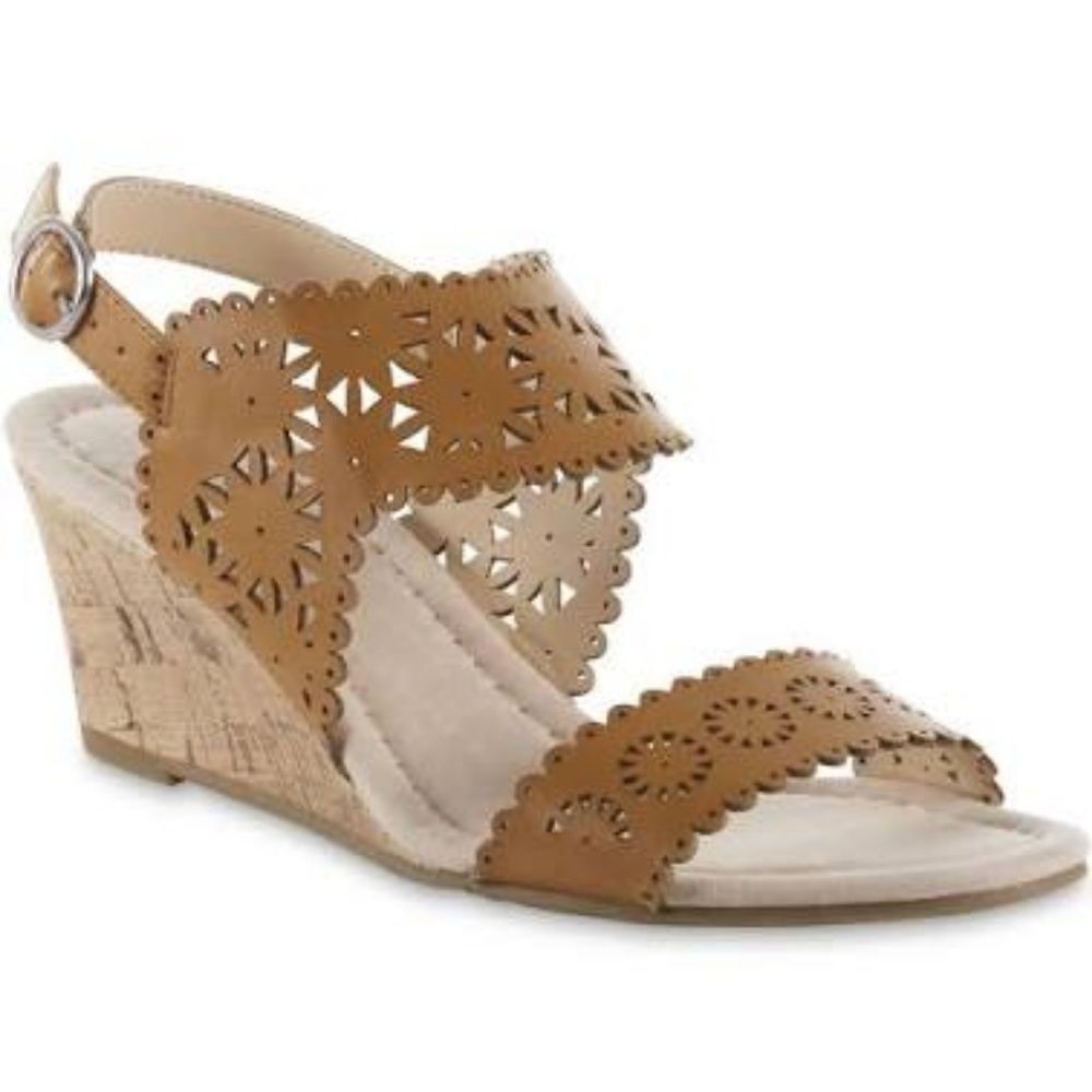Elizabeth  Sling-back Wedge Sandal